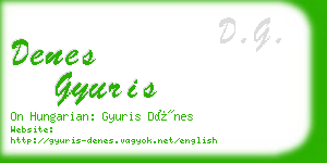 denes gyuris business card